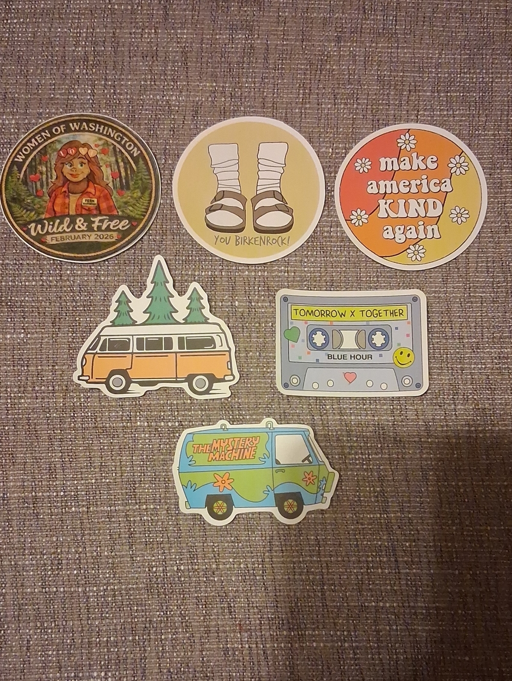 Vintage-Inspired Yellow & Orange Sticker Pack - Kids Accessories